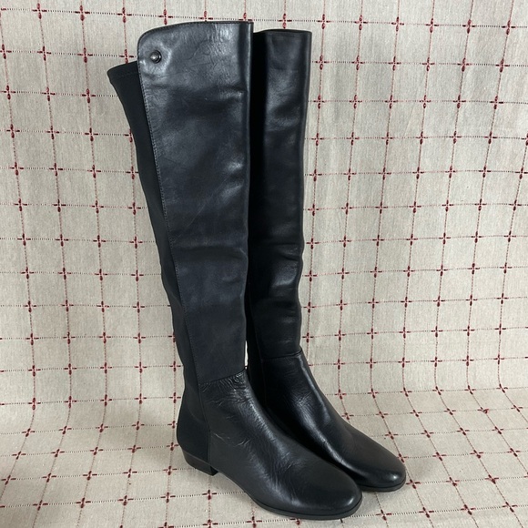 Vince Camuto “Karita” Over The Knee Riding Boots Women's Sz 5.5 Black Leather - Picture 2 of 10